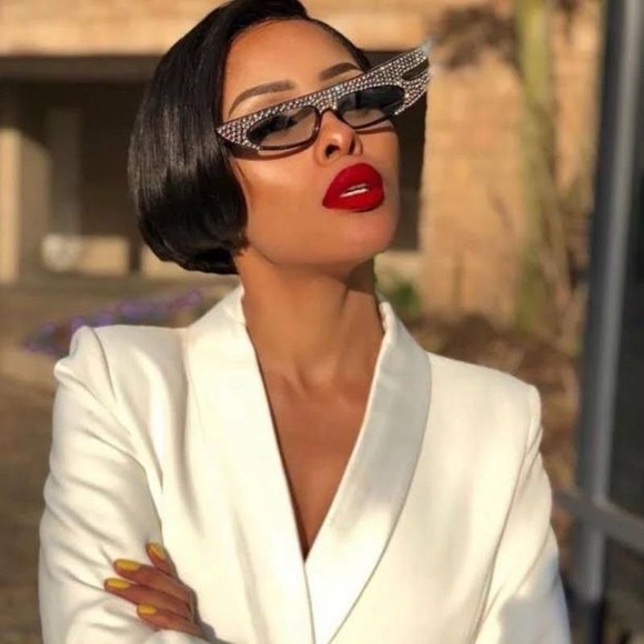 GUCCI 56MM Crystal Embellished Asymmetrical Cat Eye Havana Sunglasses - Picture 14 of 16